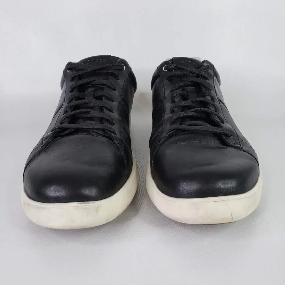 Cole Haan Sneakers Men's Size 13 Black Leather Lace Up Casual Shoes Preppy